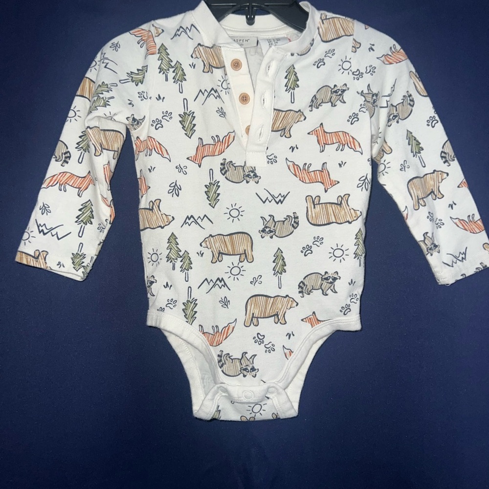 Aspen Kids Long Sleeve Onesie 6-9m